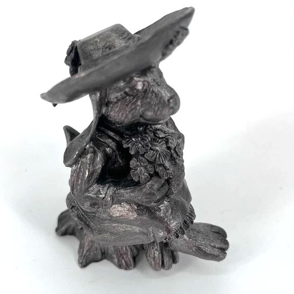 Vintage 90s Michael Ricker 1,000 Oaks Gift Of Friendship Rabbit 3 Piece Bundle - Picture 4 of 15